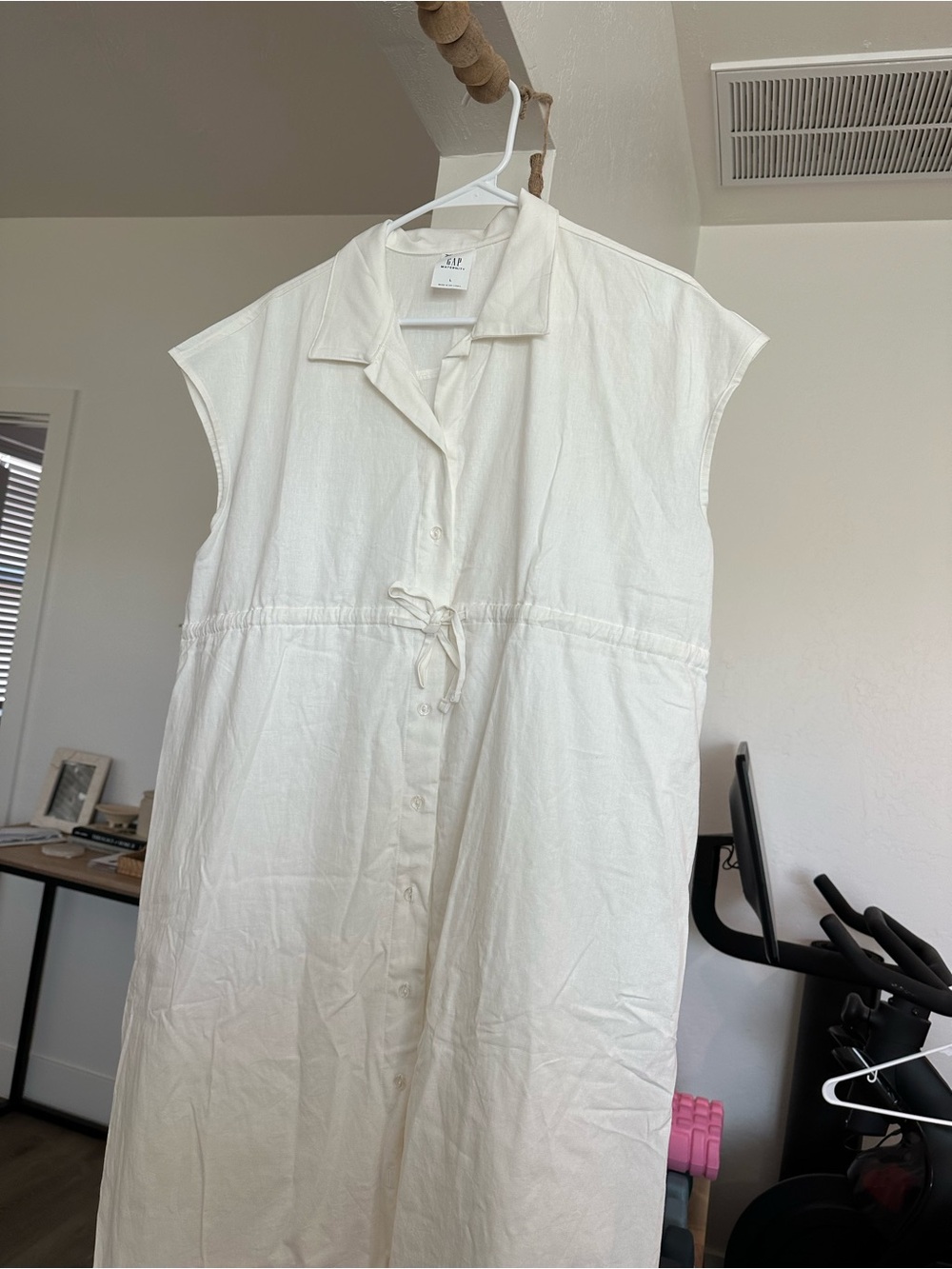 GAP Sleeveless Maxi Shirt Dress Maternity